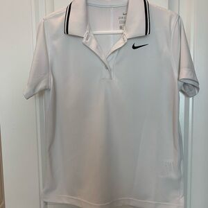 Nike White Polo Shirt - Girls